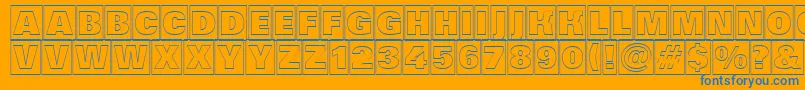 AGrotictitulcmotlhv Font – Blue Fonts on Orange Background