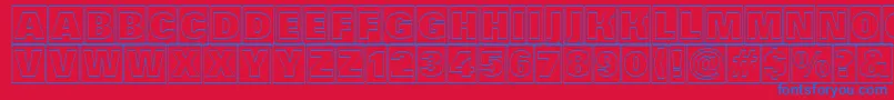 AGrotictitulcmotlhv Font – Blue Fonts on Red Background
