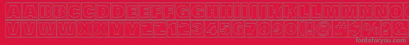 AGrotictitulcmotlhv Font – Gray Fonts on Red Background
