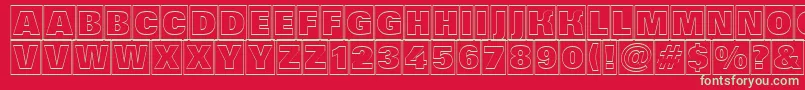 AGrotictitulcmotlhv Font – Green Fonts on Red Background
