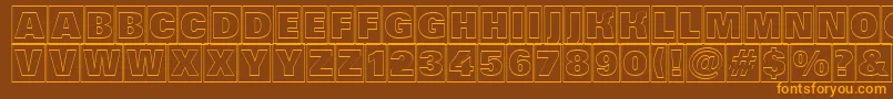 AGrotictitulcmotlhv Font – Orange Fonts on Brown Background
