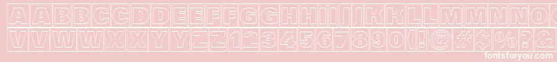 Шрифт AGrotictitulcmotlhv – белые шрифты на розовом фоне