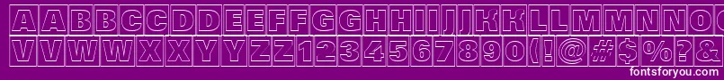 フォントAGrotictitulcmotlhv – 紫の背景に白い文字