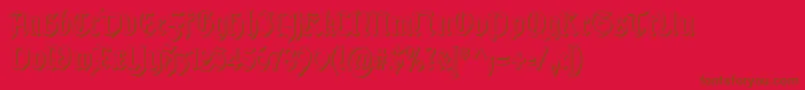 TypographergotischSchattenS Font – Brown Fonts on Red Background