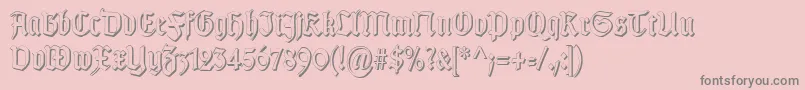 fuente TypographergotischSchattenS – Fuentes Grises Sobre Fondo Rosa