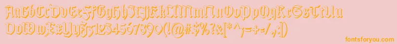 TypographergotischSchattenS Font – Orange Fonts on Pink Background