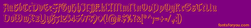 fuente TypographergotischSchattenS – Fuentes Naranjas Sobre Fondo Morado