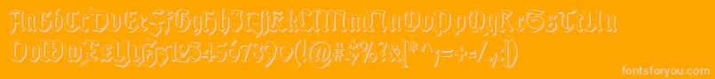 TypographergotischSchattenS Font – Pink Fonts on Orange Background