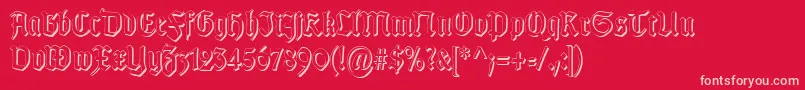 fuente TypographergotischSchattenS – Fuentes Rosadas Sobre Fondo Rojo