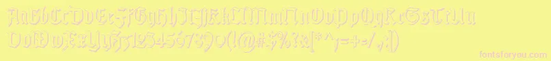 TypographergotischSchattenS Font – Pink Fonts on Yellow Background