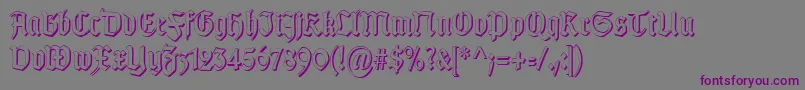 Шрифт TypographergotischSchattenS – фиолетовые шрифты на сером фоне