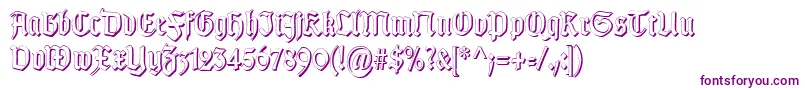 TypographergotischSchattenS Font – Purple Fonts on White Background