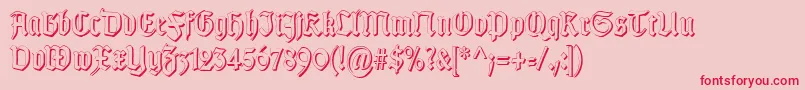 fuente TypographergotischSchattenS – Fuentes Rojas Sobre Fondo Rosa