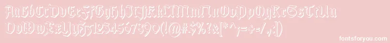 TypographergotischSchattenS Font – White Fonts on Pink Background