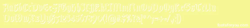 TypographergotischSchattenS Font – White Fonts on Yellow Background