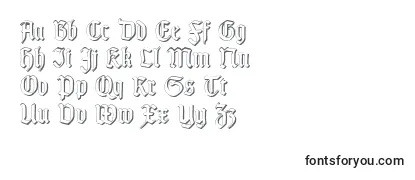TypographergotischSchattenS -fontin tarkastelu