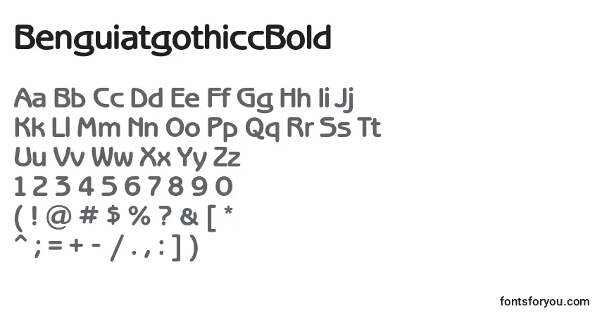 Fuente BenguiatgothiccBold - alfabeto, números, caracteres especiales
