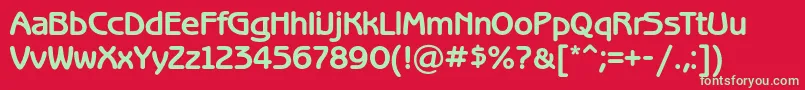 BenguiatgothiccBold Font – Green Fonts on Red Background