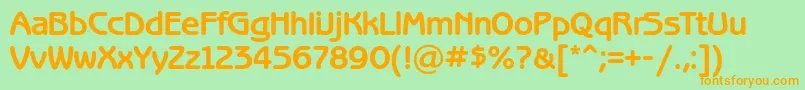 BenguiatgothiccBold Font – Orange Fonts on Green Background