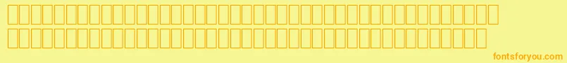 Othmani2 Font – Orange Fonts on Yellow Background