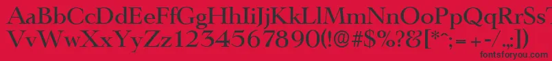 LingwoodserialMediumRegular Font – Black Fonts on Red Background