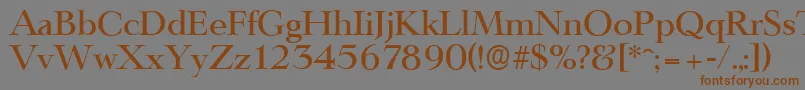 LingwoodserialMediumRegular Font – Brown Fonts on Gray Background
