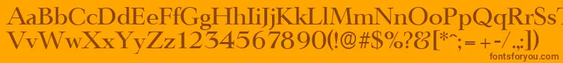 LingwoodserialMediumRegular Font – Brown Fonts on Orange Background