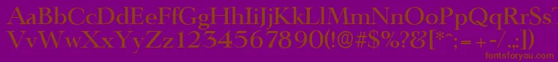 LingwoodserialMediumRegular Font – Brown Fonts on Purple Background