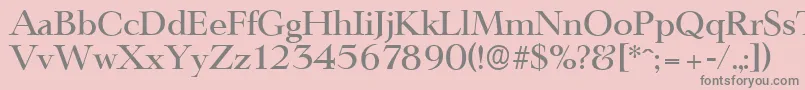 LingwoodserialMediumRegular Font – Gray Fonts on Pink Background