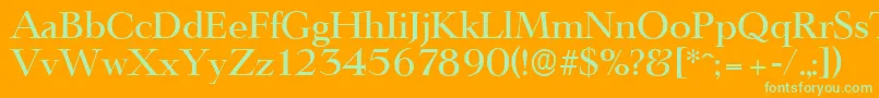 LingwoodserialMediumRegular Font – Green Fonts on Orange Background