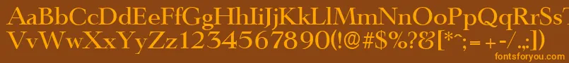 LingwoodserialMediumRegular Font – Orange Fonts on Brown Background