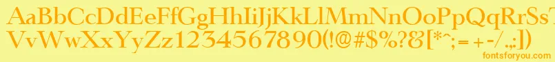 LingwoodserialMediumRegular Font – Orange Fonts on Yellow Background