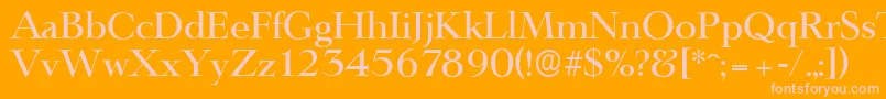 LingwoodserialMediumRegular Font – Pink Fonts on Orange Background
