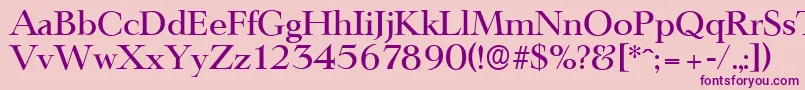 LingwoodserialMediumRegular Font – Purple Fonts on Pink Background
