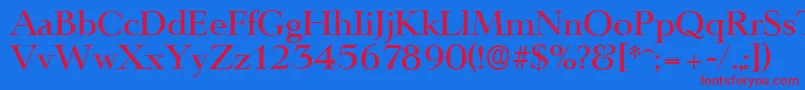 LingwoodserialMediumRegular Font – Red Fonts on Blue Background