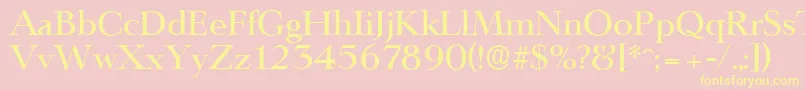 LingwoodserialMediumRegular Font – Yellow Fonts on Pink Background