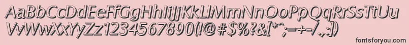 SalzburgshadowItalic Font – Black Fonts on Pink Background