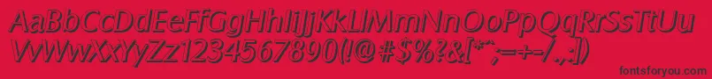 SalzburgshadowItalic Font – Black Fonts on Red Background