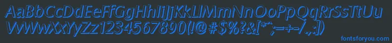 SalzburgshadowItalic Font – Blue Fonts on Black Background