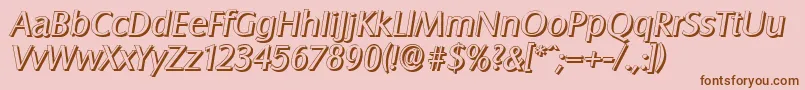 SalzburgshadowItalic Font – Brown Fonts on Pink Background