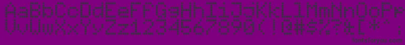EcranMonochromeMonochromeDisplay-Schriftart – Schwarze Schriften auf violettem Hintergrund