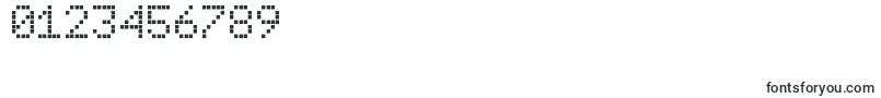 フォントEcranMonochromeMonochromeDisplay – 数字と数値のためのフォント