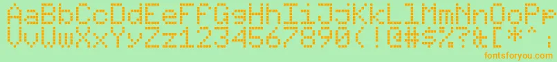 EcranMonochromeMonochromeDisplay Font – Orange Fonts on Green Background