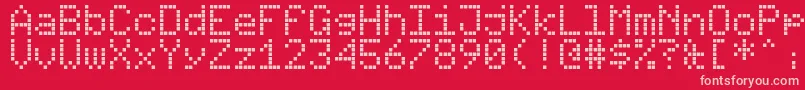 EcranMonochromeMonochromeDisplay Font – Pink Fonts on Red Background