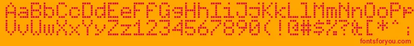 EcranMonochromeMonochromeDisplay Font – Red Fonts on Orange Background