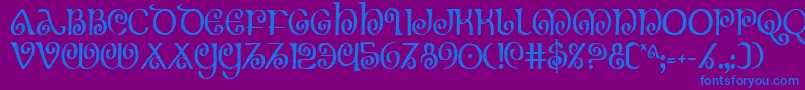 fuente TheShireCondensed – Fuentes Azules Sobre Fondo Morado