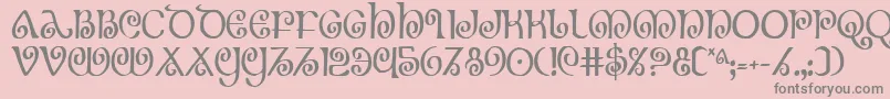 TheShireCondensed Font – Gray Fonts on Pink Background