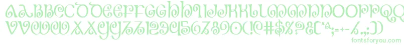 TheShireCondensed Font – Green Fonts on White Background