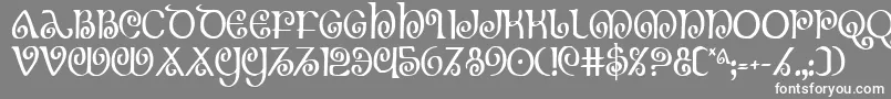 フォントTheShireCondensed – 灰色の背景に白い文字