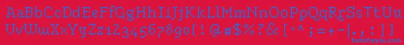 Blokus Font – Blue Fonts on Red Background